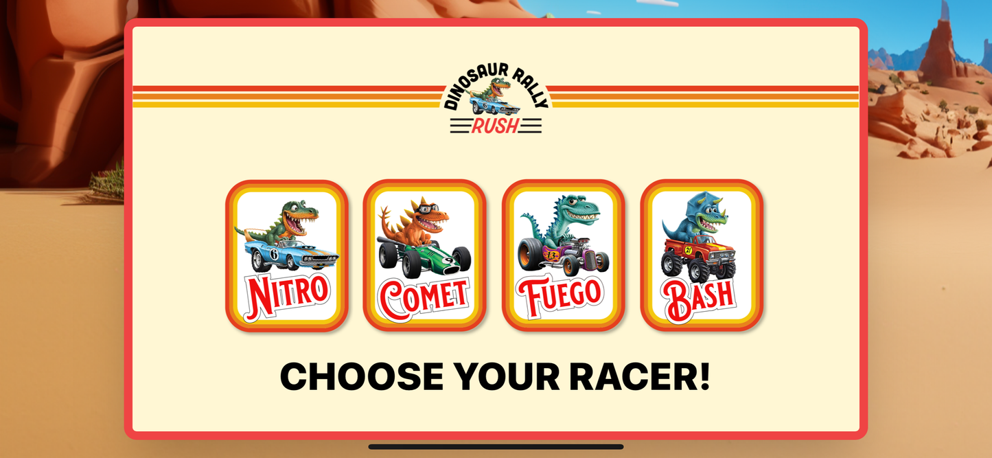 Dinosaur Rally Rush Mobile Game - Free Download