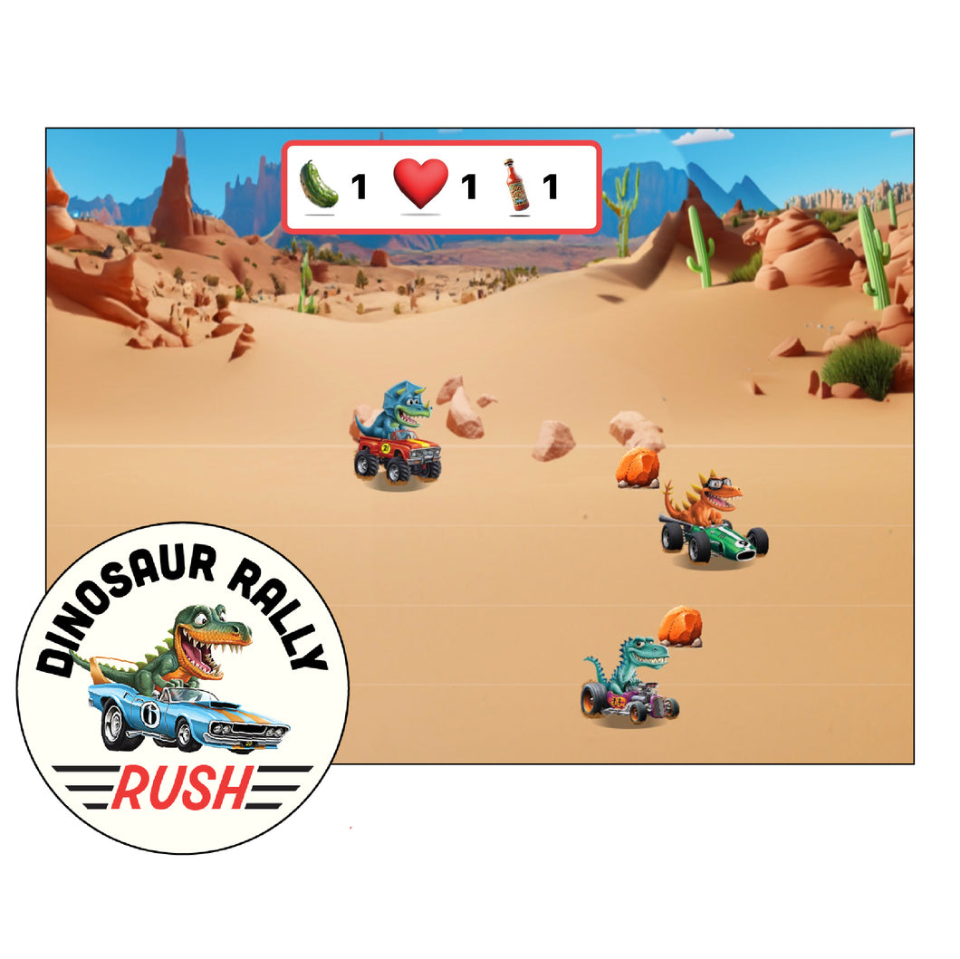 Dinosaur Rally Rush Mobile Game